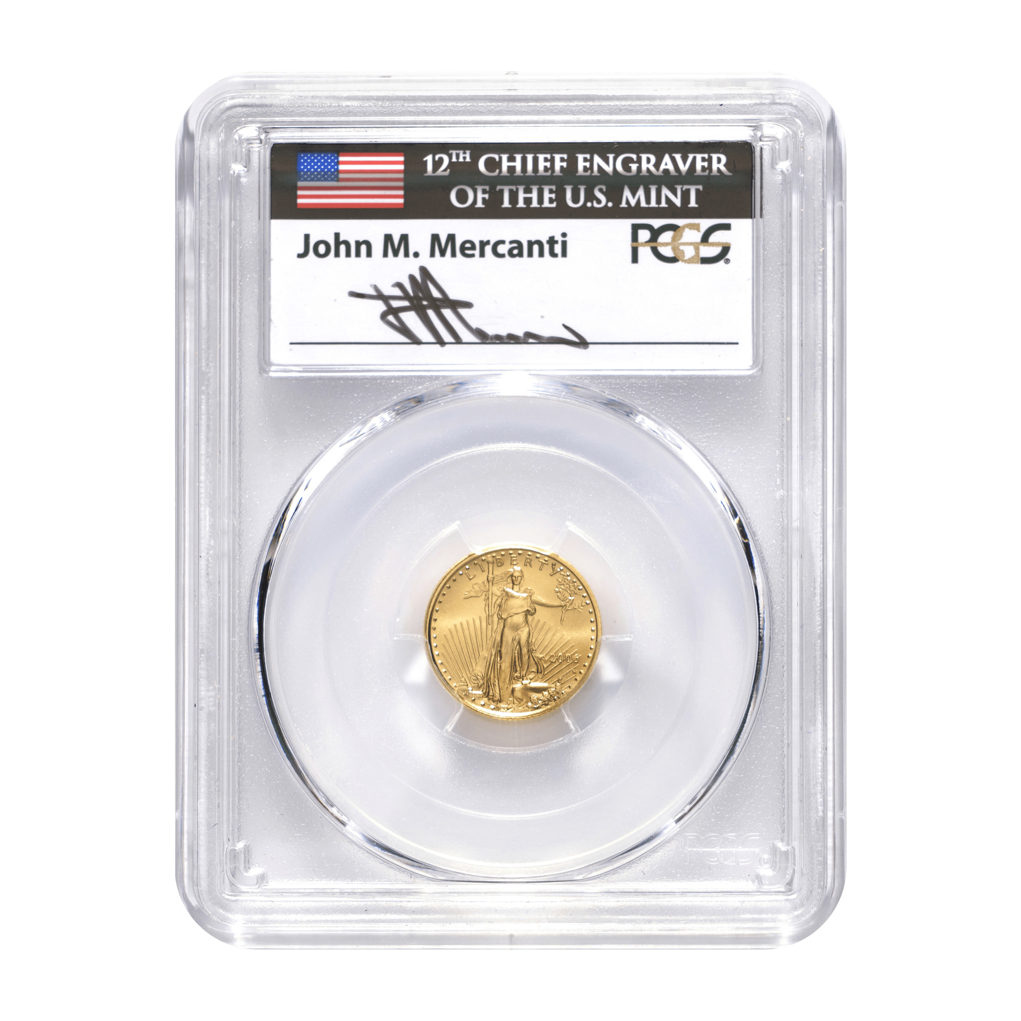 2006 W 4pc Gold Eagle Burnished Set