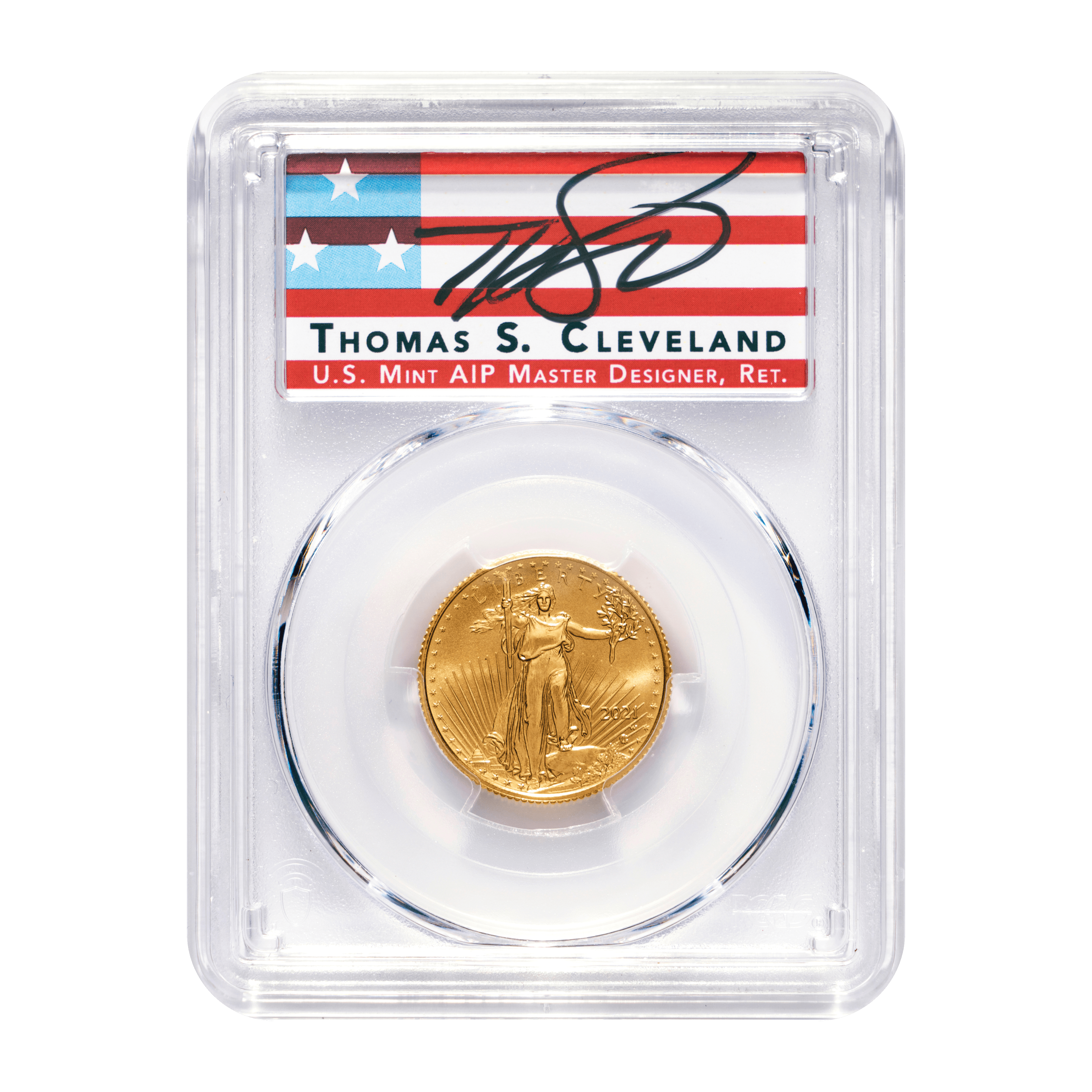2021 $10 Gold Eagle MS 70 Mint Error Struck in Unfinished Proof Dies.