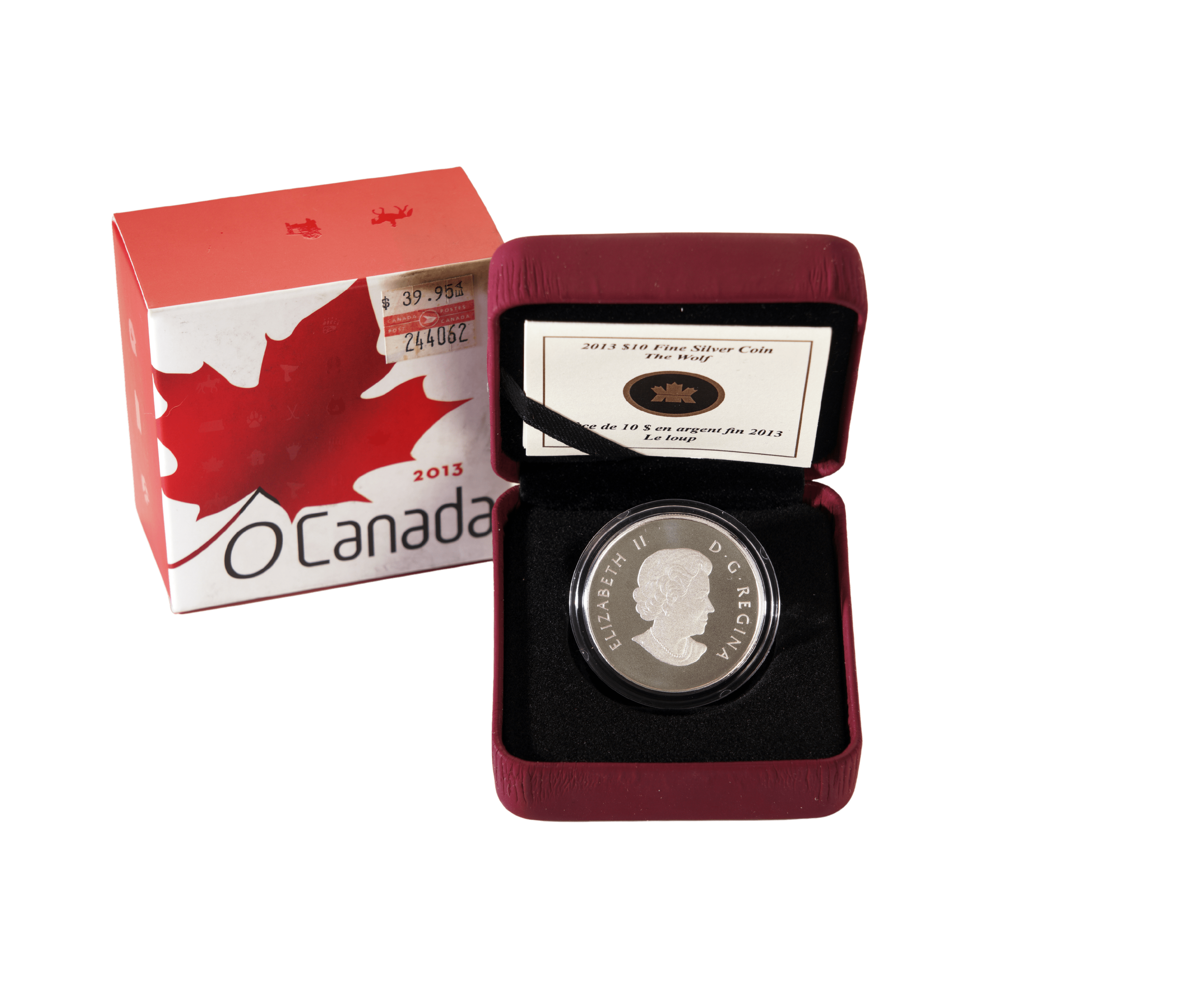 2013 $10 Fine Silver Canadian Coin The Wolf